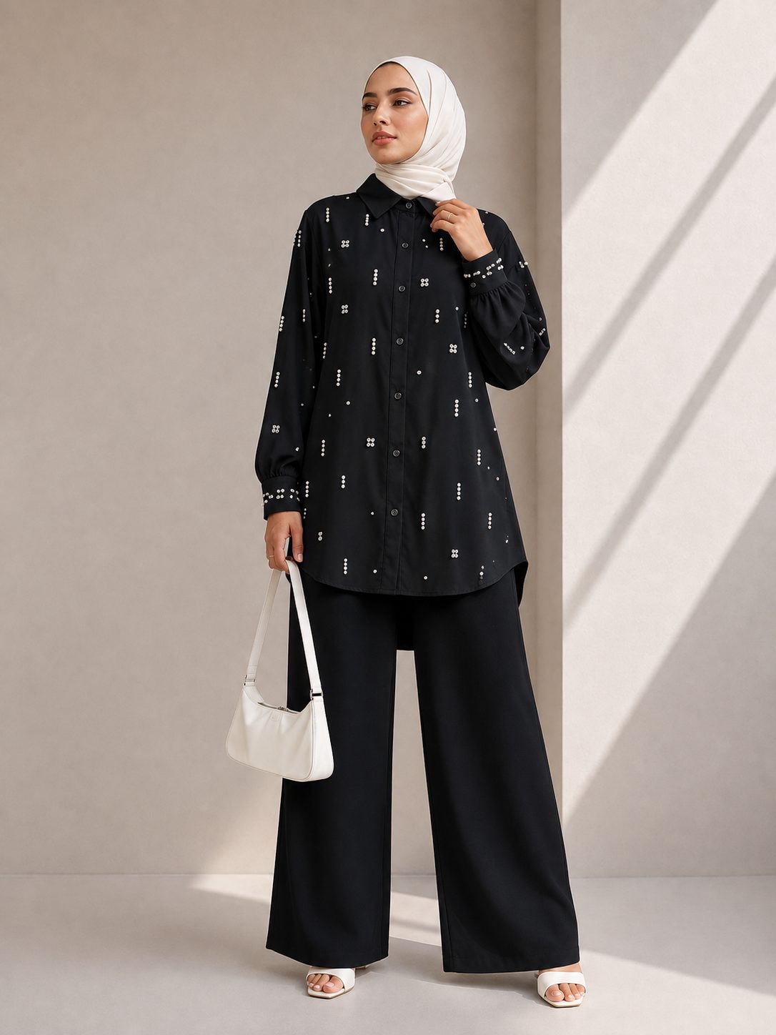 Shirt With Strass And Stones