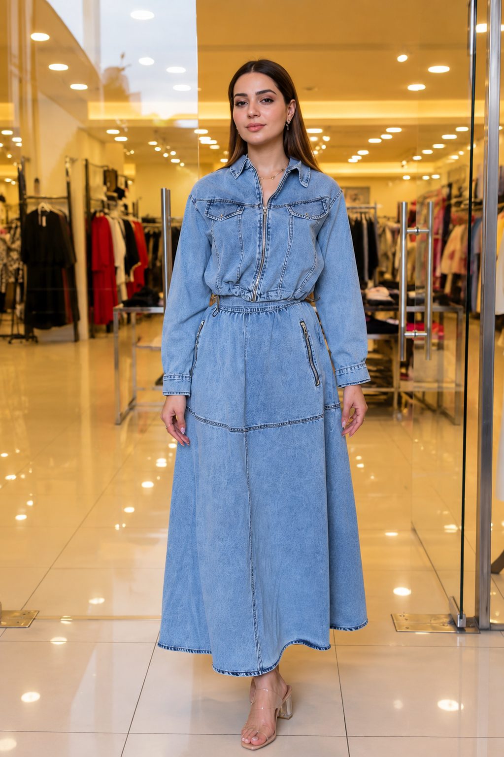Denim Skirt set 1