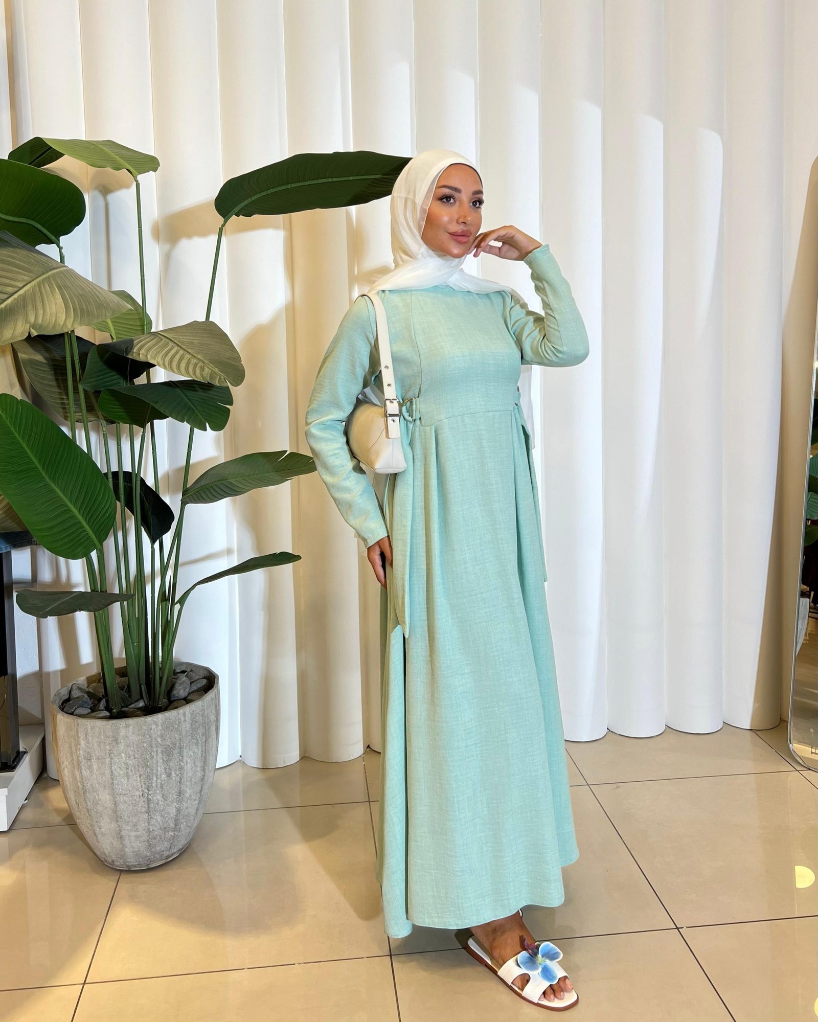 Side Tie Tunic Dress