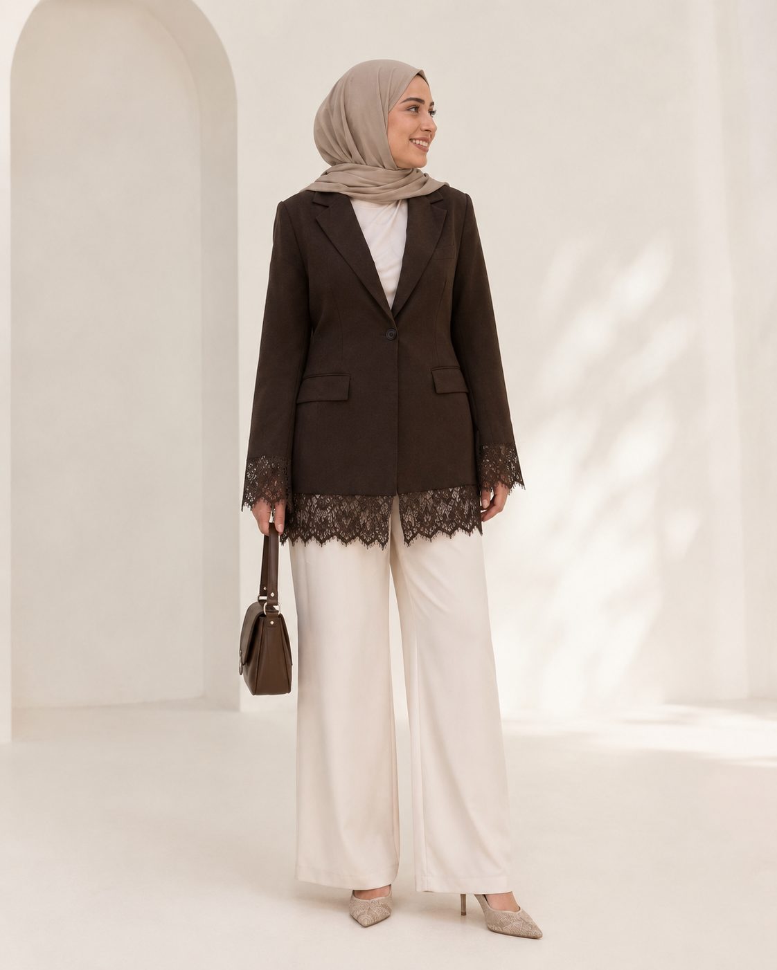 Lace Trim Blazer