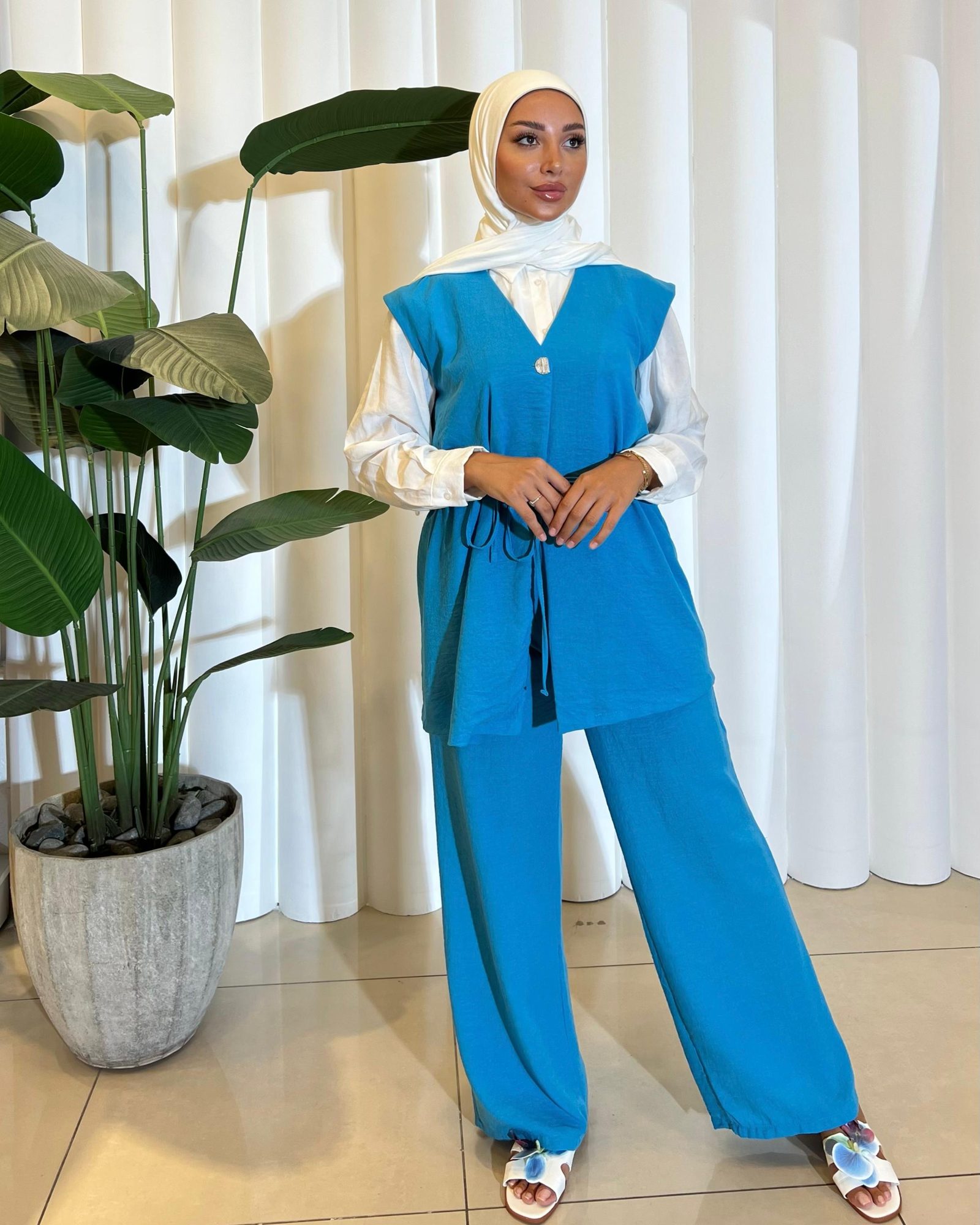 Vest Linen Set 2 pieces
