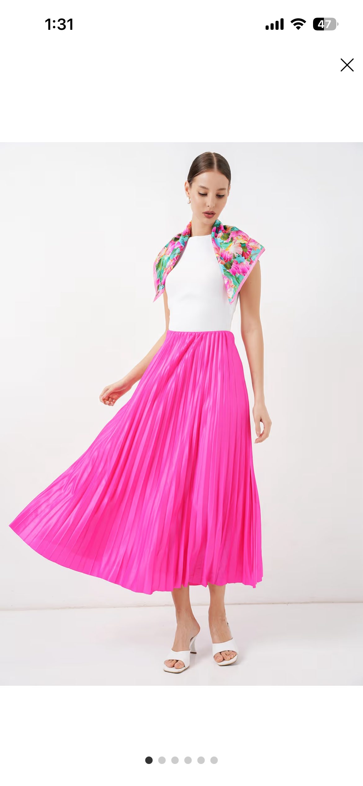 Plisse skirt