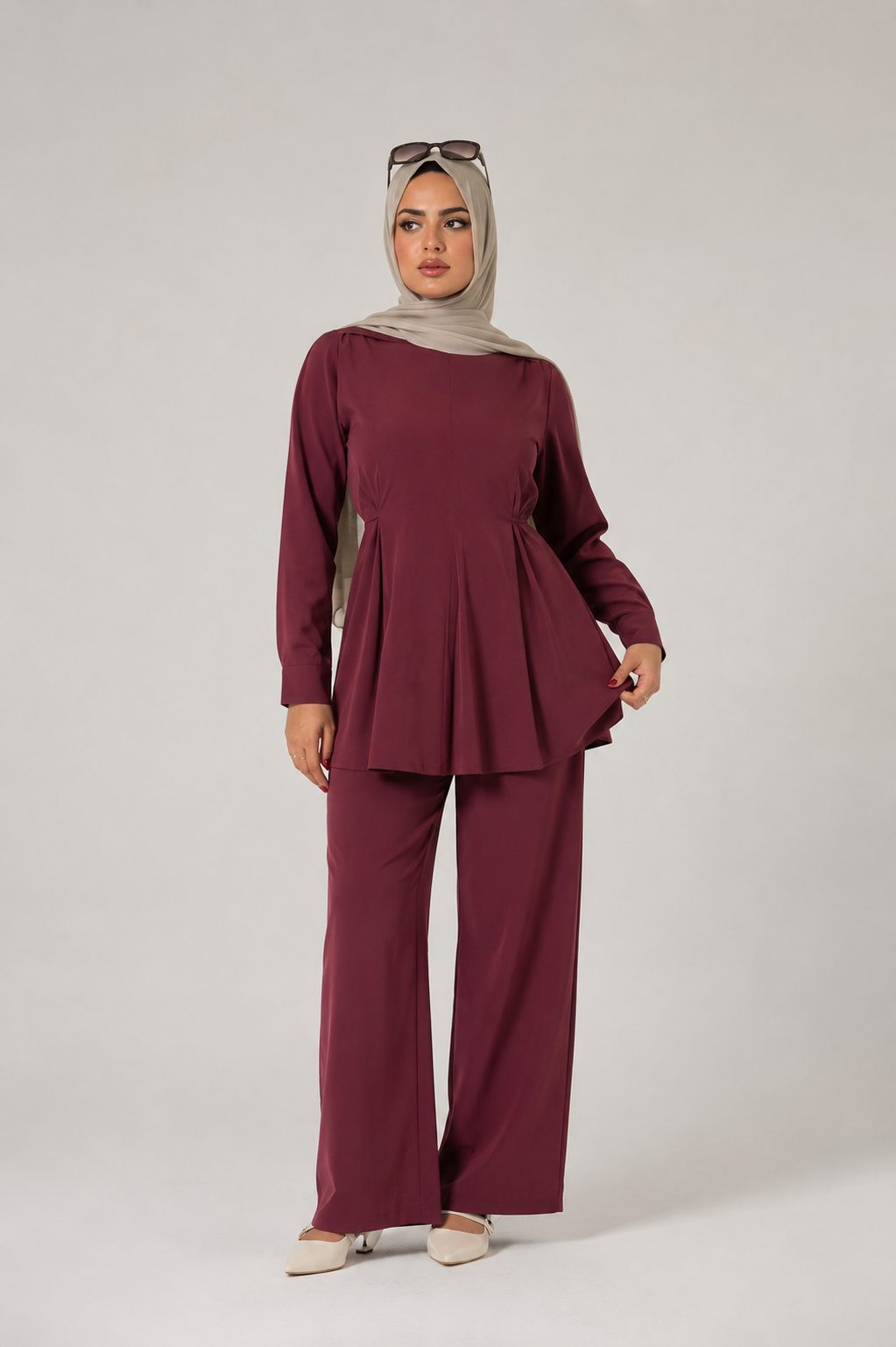 Back Tie Tunic Set