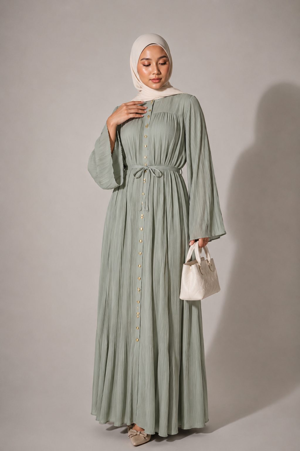 Plisse Dress Maxi