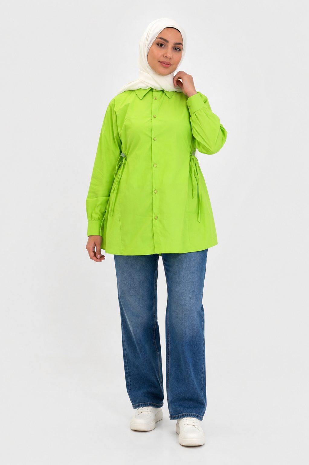 Side Tie Tunic Shirt