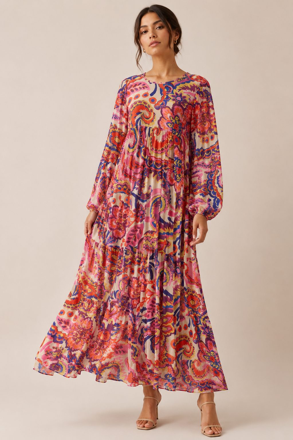Printed dress linen