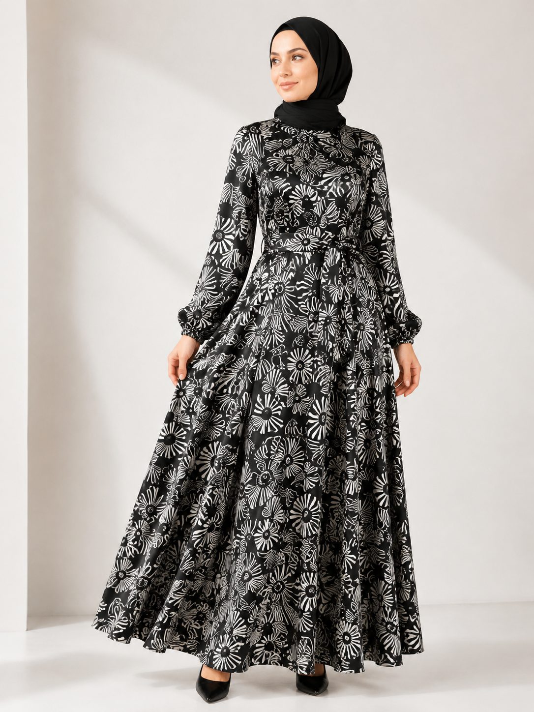 Black Satin Dress