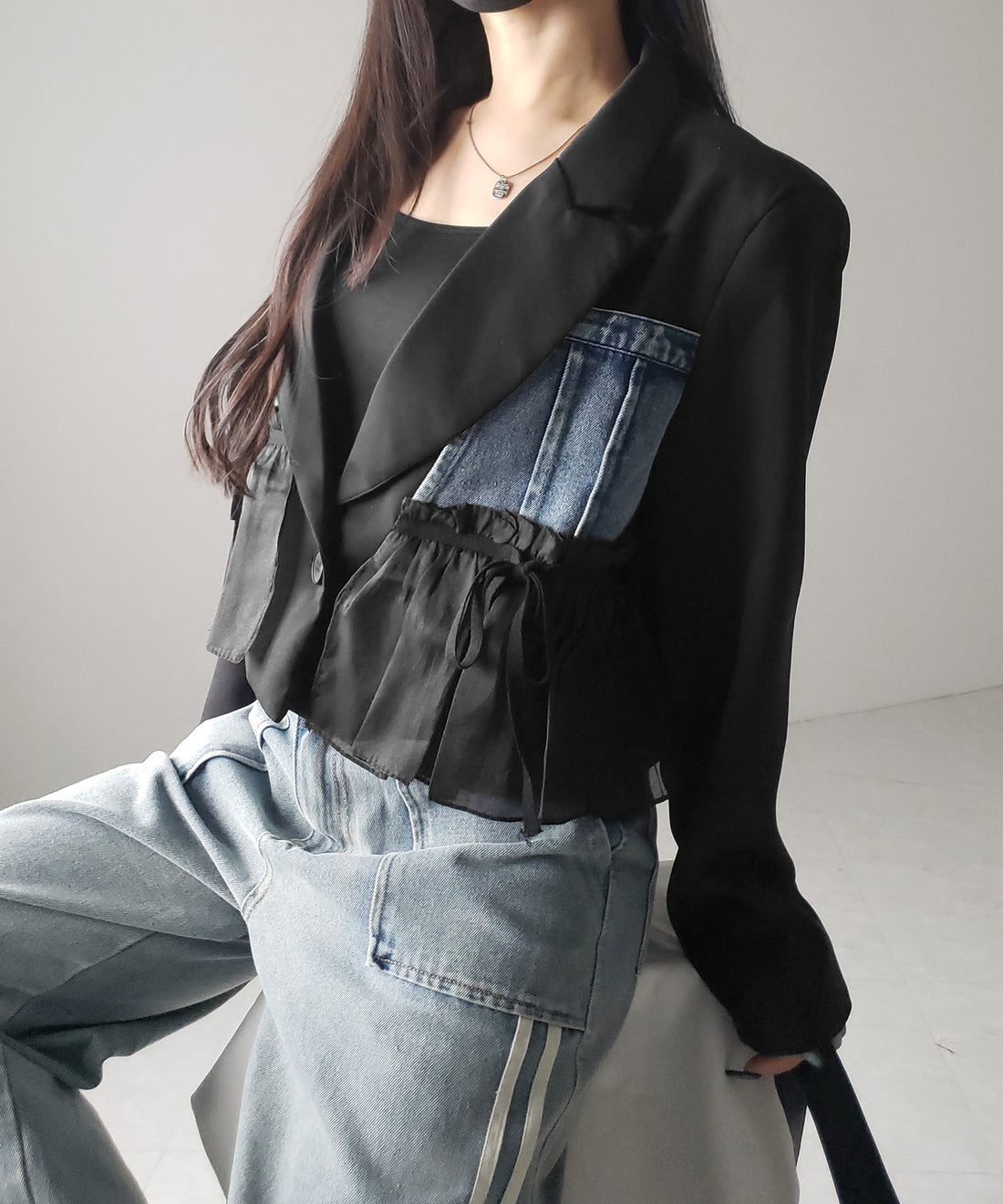 T.Teng – Denim Jacket – Black/Blue