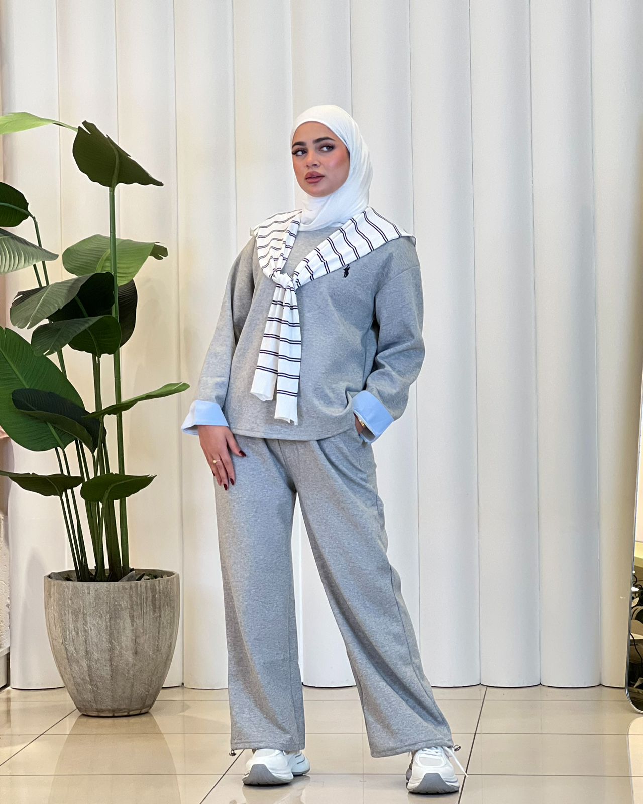 Polo Set With Scarf