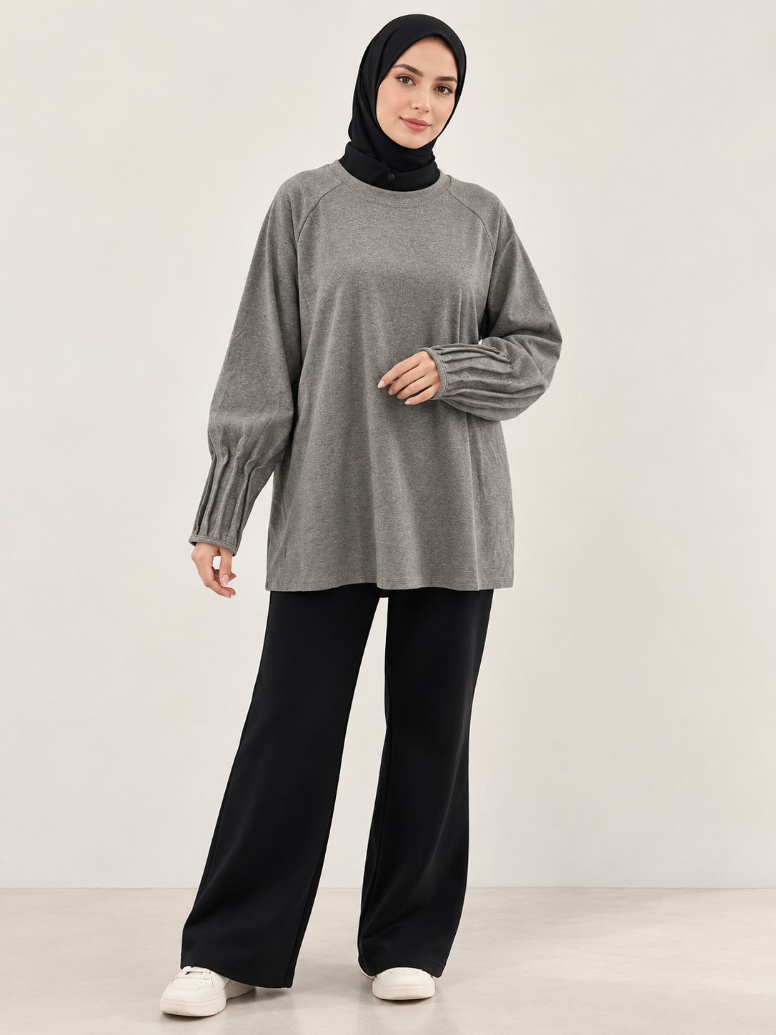 Pleated Sleeve Top