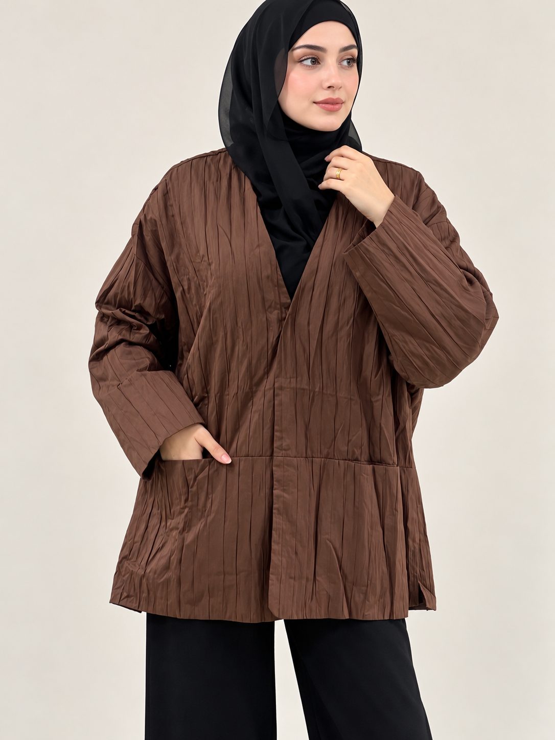Textured Oversized Jacket