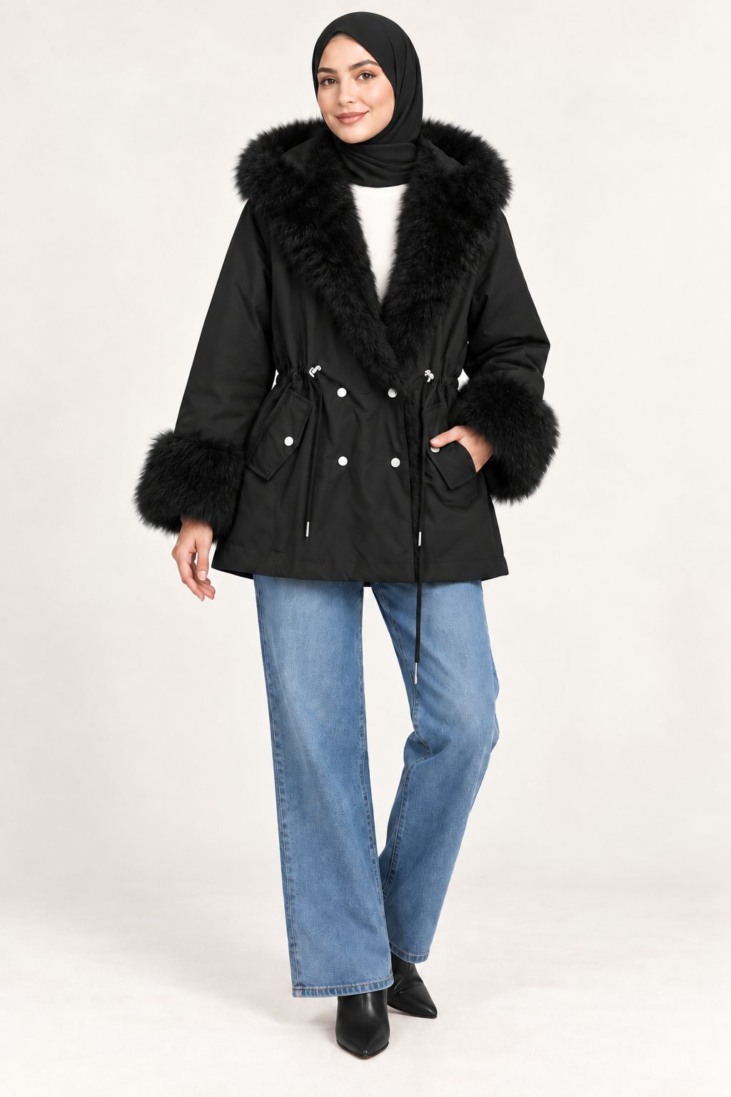 Jacket with Fur hood