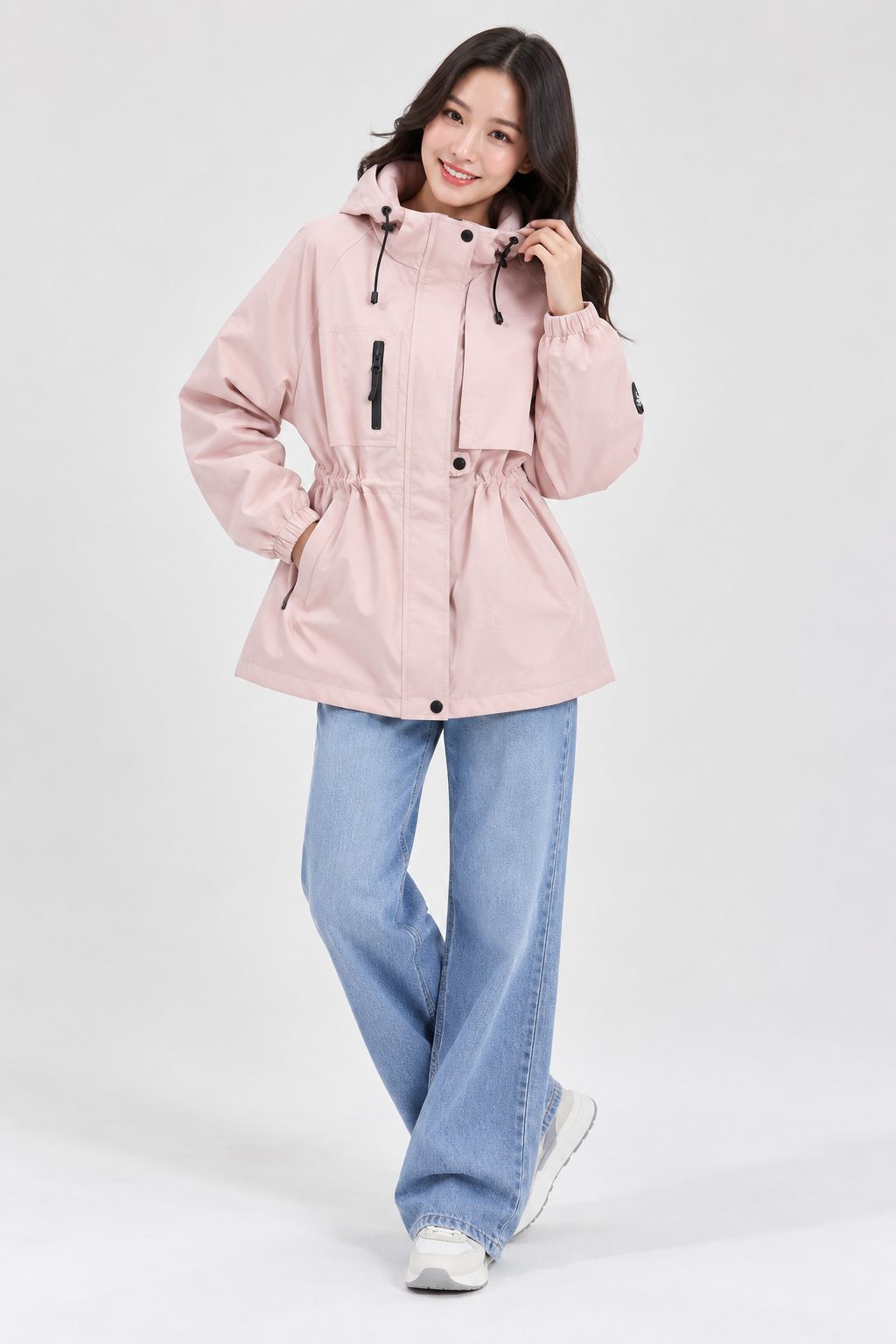hooded windbreaker jacket