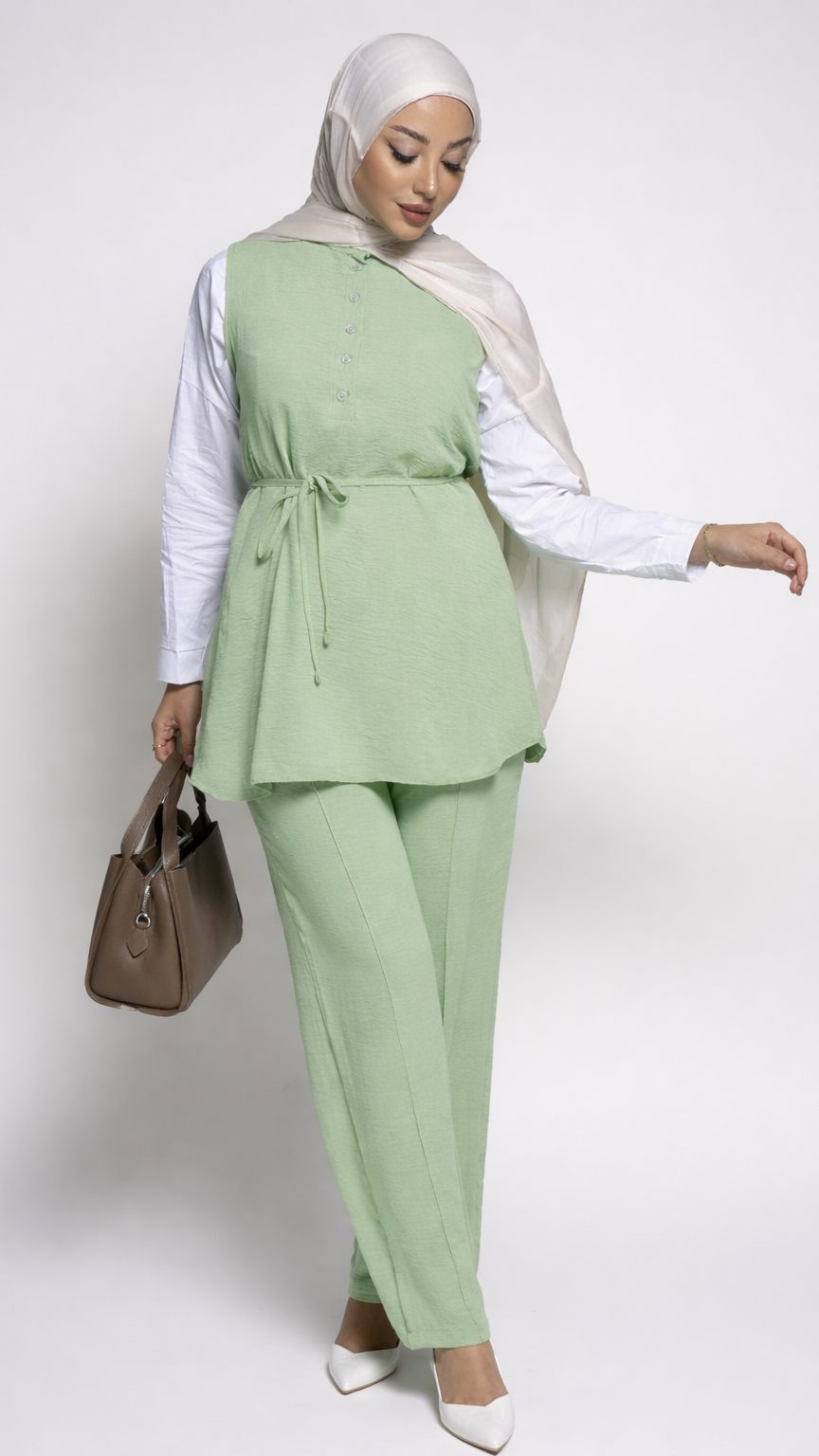 Vest Linen Set