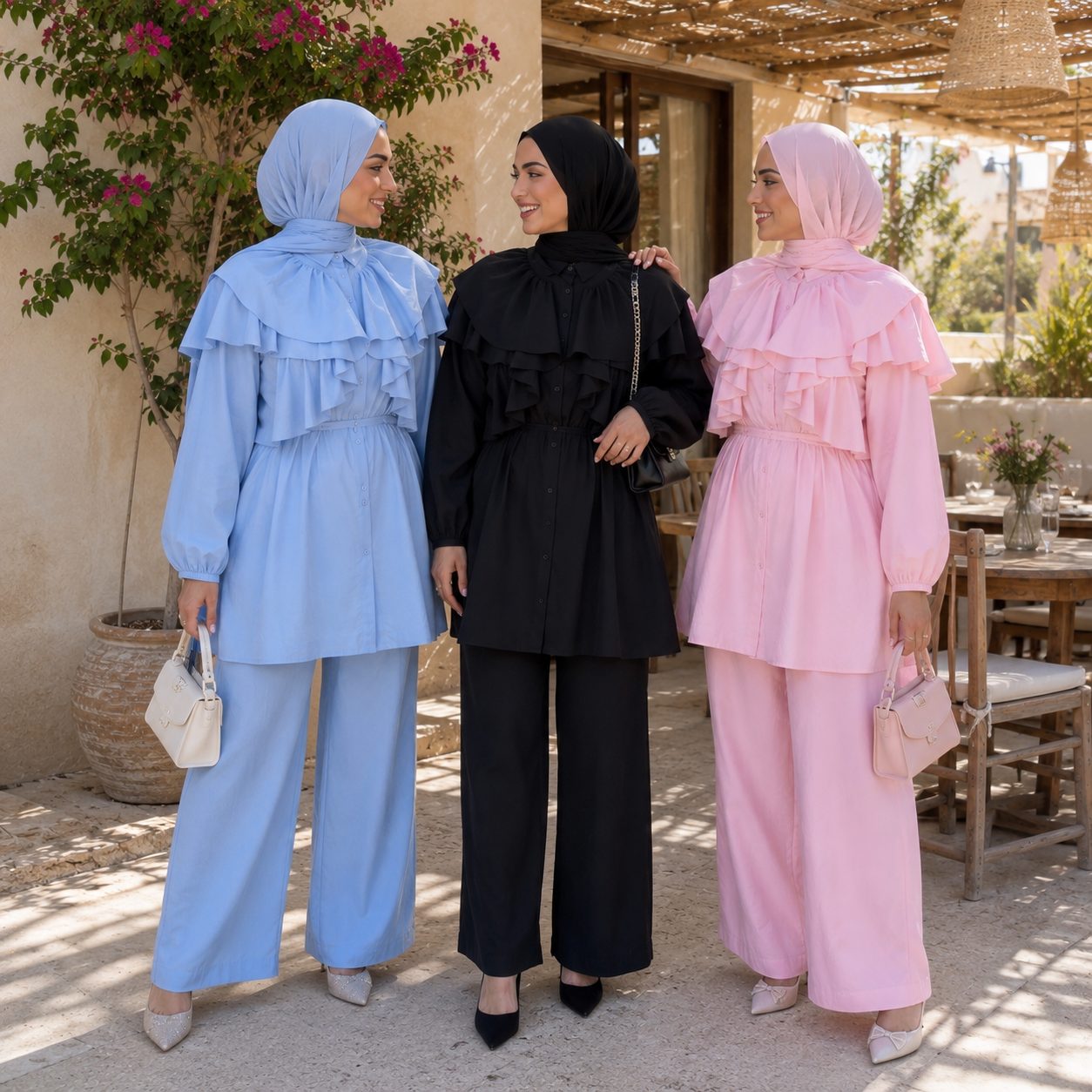 Ruffled Linen Sets