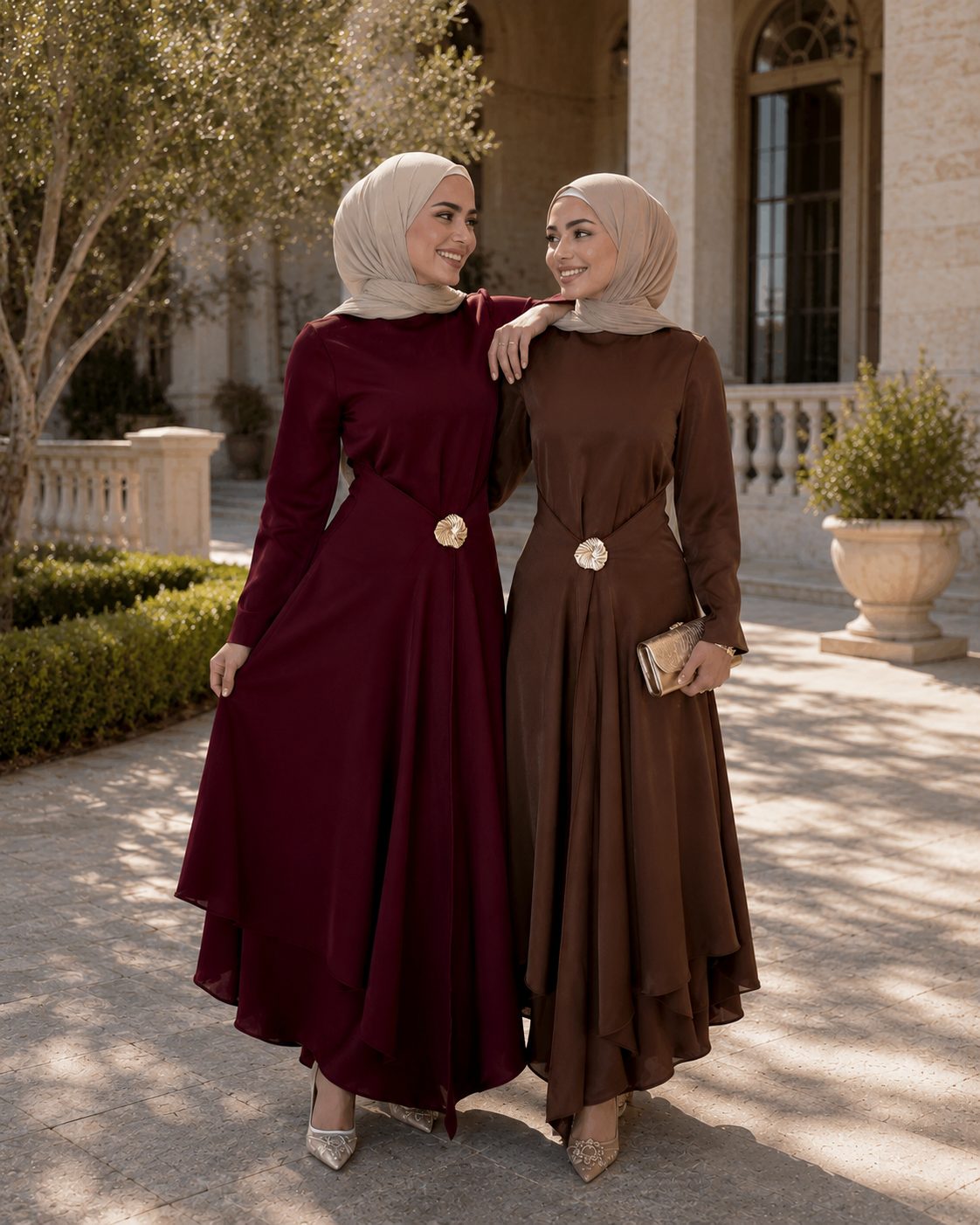 Silk Dress With Pin